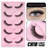 Cat Eye Lashes Faux Mink Eyelashes Natural Long Winged