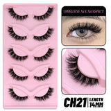 Cat Eye Lashes Faux Mink Eyelashes Natural Long Winged