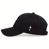 Unisex Cross Embroidery Snapback Baseball Caps Spring and Autumn Outdoor Adjustable Casual Hats Sunscreen Hat