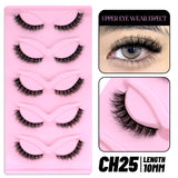 Cat Eye Lashes Faux Mink Eyelashes Natural Long Winged