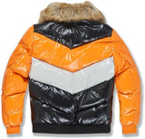 JORDAN CRAIG Fur Puffer Jacket (Total Orange)