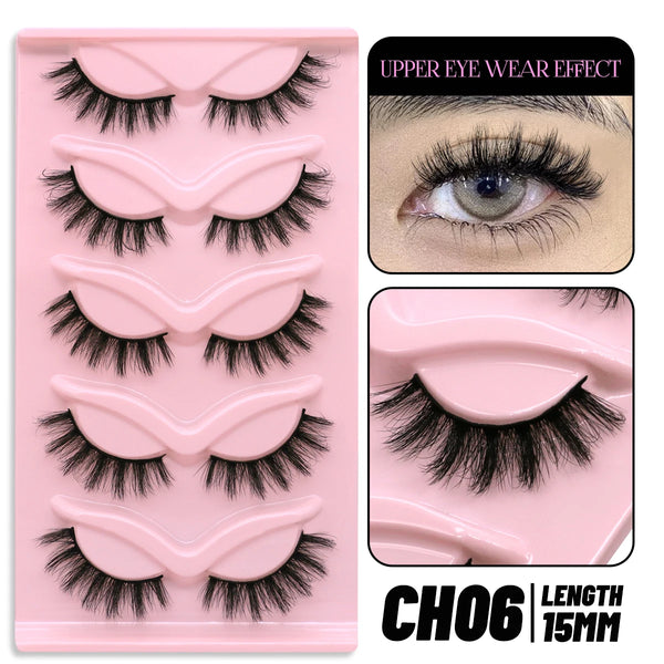 Cat Eye Lashes Faux Mink Eyelashes Natural Long Winged