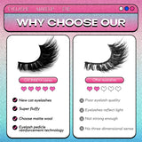 Cat Eye Lashes Faux Mink Eyelashes Natural Long Winged