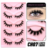 Cat Eye Lashes Faux Mink Eyelashes Natural Long Winged