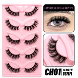 Cat Eye Lashes Faux Mink Eyelashes Natural Long Winged