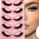 Cat Eye Lashes Faux Mink Eyelashes Natural Long Winged