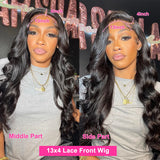 40 Inch 13X4 13X6 HD Body Wave Lace Front Wig 100% Human Hair