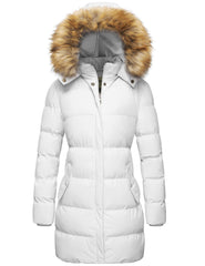 Women's Puffer Jacket Warm Winter Coat Hooded Waterproof