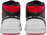 JORDAN White/Gym Red-Black Air 1 Mid