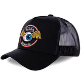 Men'S Hip-Hop Hat Big Eye Set Summer Sun Protection Breathable VON Baseball Cap Alphabet Trucker Hat with Embroidered Hat