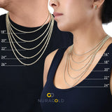 "18K Yellow Gold Rope Chain Diamond Cut Necklace"