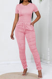 PINSV Two Piece Stacked Pants Outfit for Women