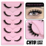 Cat Eye Lashes Faux Mink Eyelashes Natural Long Winged