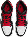 JORDAN White/Gym Red-Black Air 1 Mid