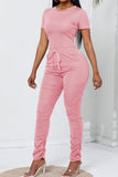 PINSV Two Piece Stacked Pants Outfit for Women