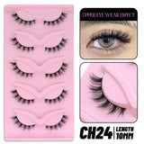 Cat Eye Lashes Faux Mink Eyelashes Natural Long Winged