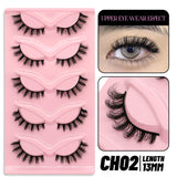 Cat Eye Lashes Faux Mink Eyelashes Natural Long Winged