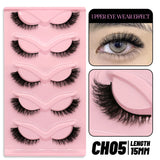 Cat Eye Lashes Faux Mink Eyelashes Natural Long Winged