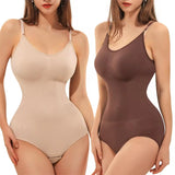 Super Sale V Neck Spaghetti Strap Bodysuit Compression Body Suits